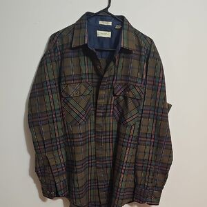 Vintage St John's Bay Multicolor Plaid Flannel Shirt XLT